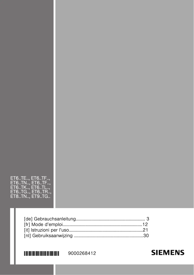 Imagen de la primera página del manual del dispositivo ET645TE11