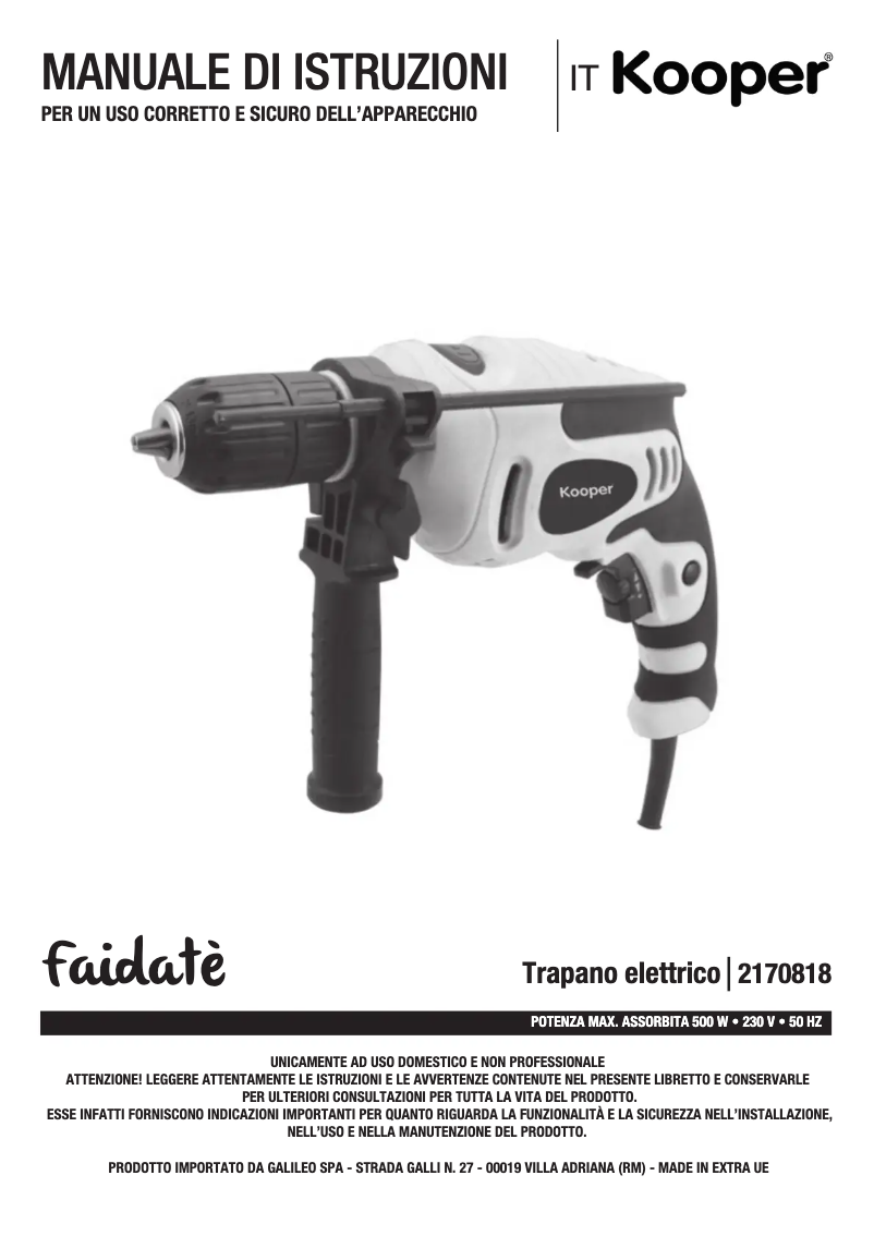 Imagen de la primera página del manual del dispositivo 2170818