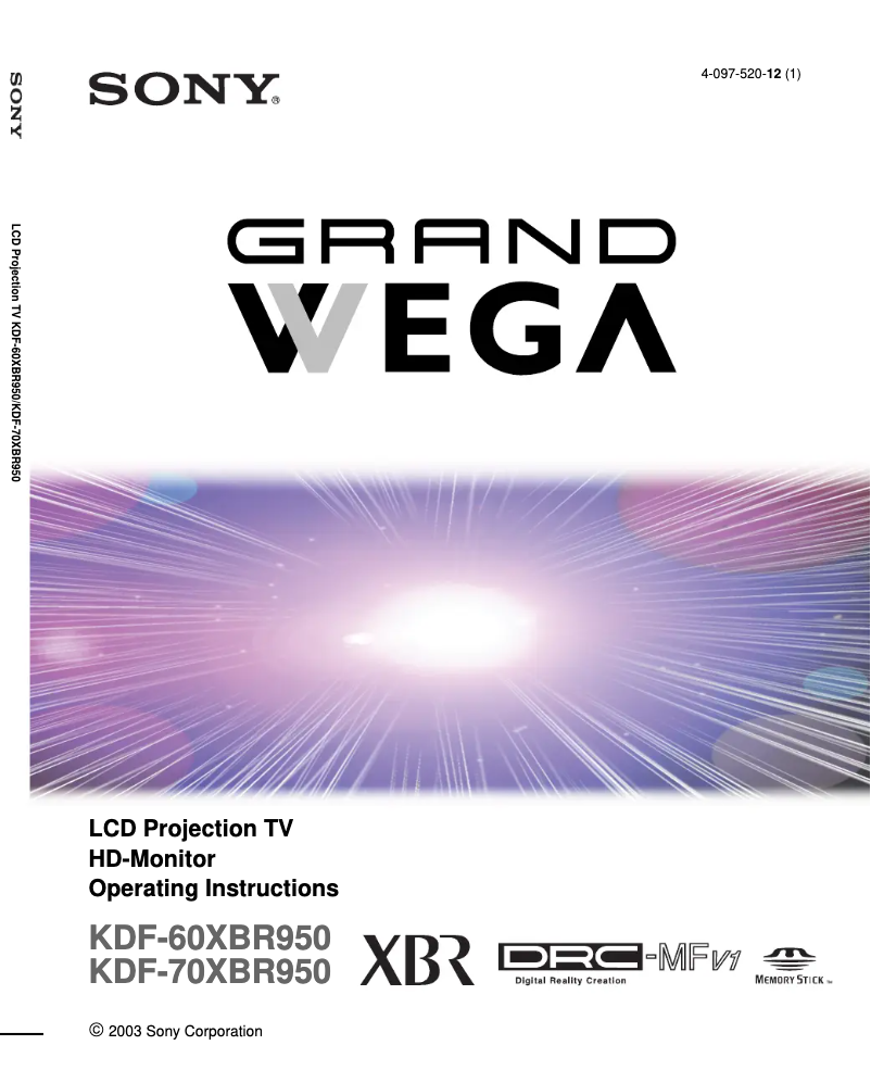 Página nº 1 - Manual de usuario Sony KDF-60XBR950