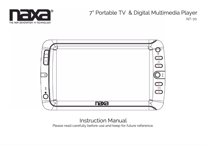 Página 1 del manual Manual de usuario Naxa NT-70
