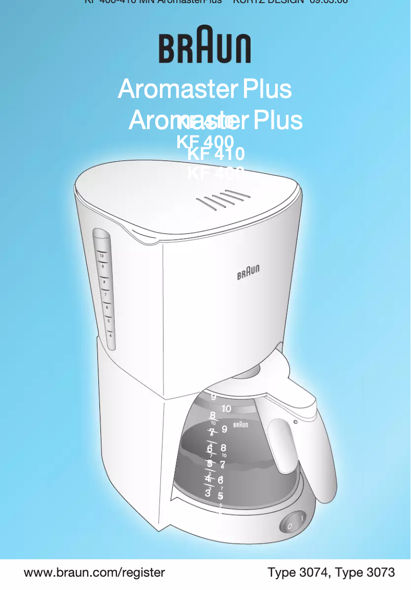 Página 1 del manual Manual de usuario Braun Aromaster Plus KF 410