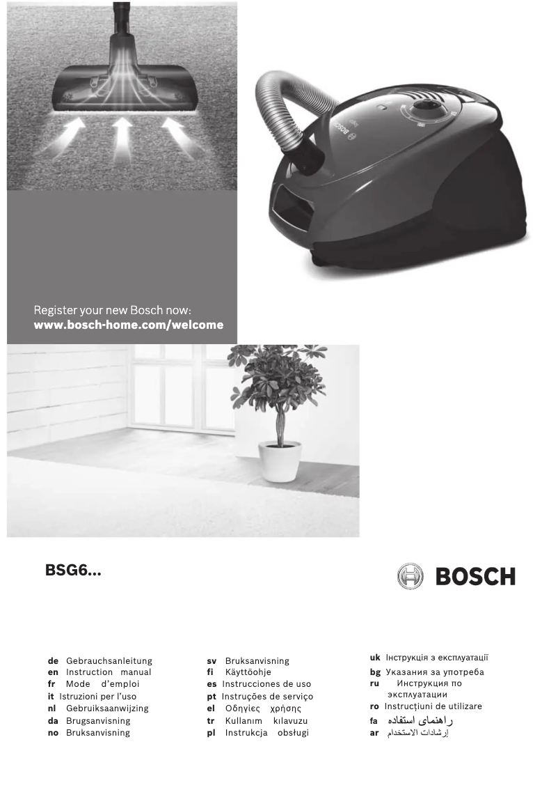 Página 1 del manual Manual de usuario Bosch BSG6A110