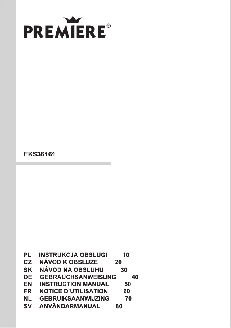 Página nº 1 - Manual de usuario Amica EKS36161