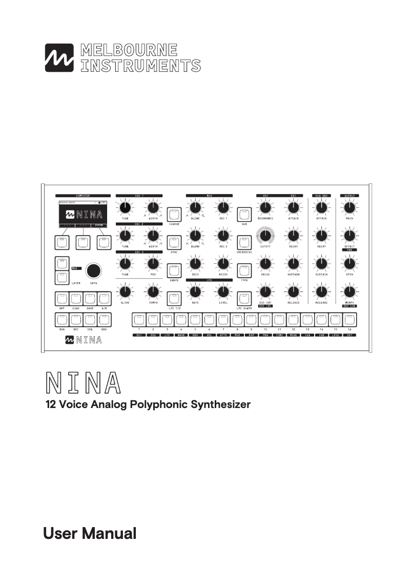 Página nº 1 - Manual de usuario Melbourne Instruments Nina