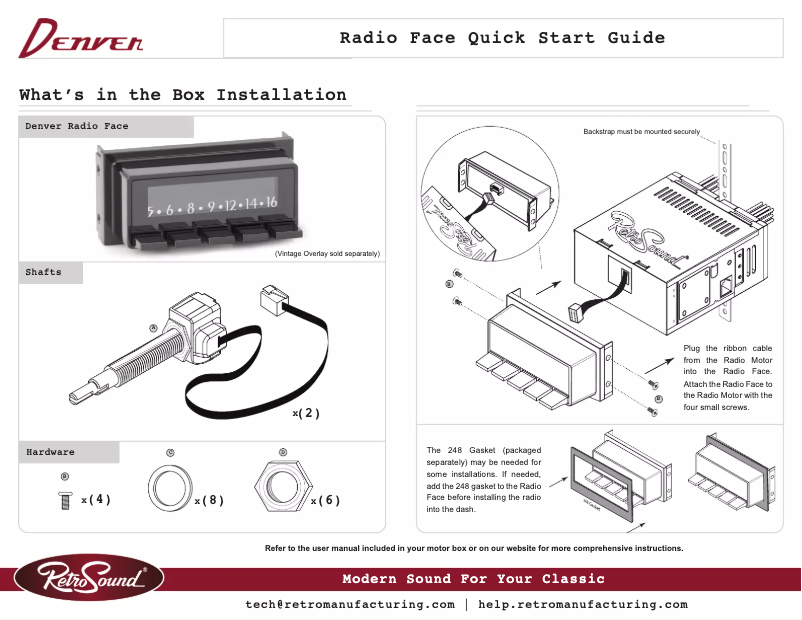 Página 1 del manual Manual de usuario RetroSound Denver M2