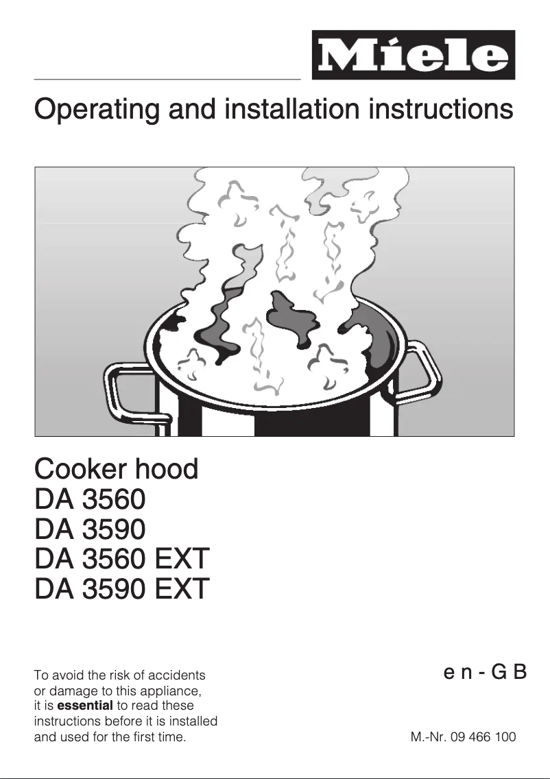 Imagen de la primera página del manual del dispositivo DA 3590
