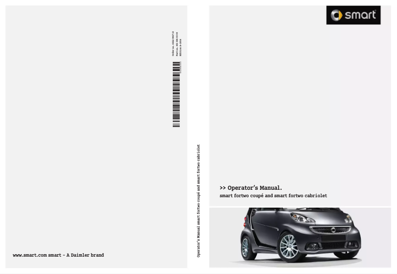 Imagen de la primera página del manual del dispositivo Fortwo Coupé (2014)