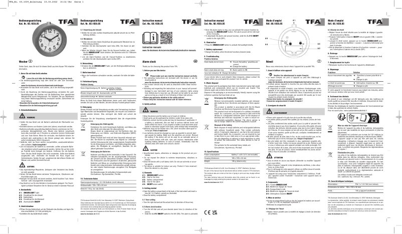 Imagen de la primera página del manual del dispositivo 60.1039.05