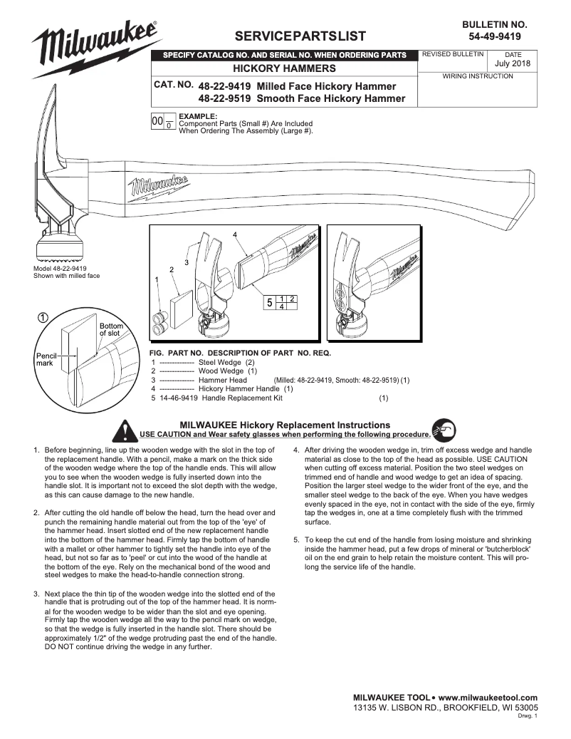 Imagen de la primera página del manual del dispositivo 48-22-9419