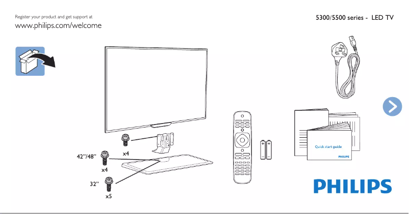 Imagen de la primera página del manual del dispositivo 42PFD5519