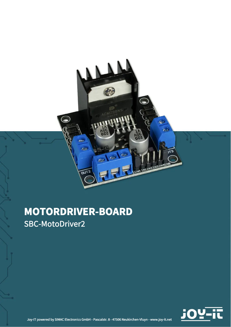 Imagen de la primera página del manual del dispositivo SBC-Motodriver2