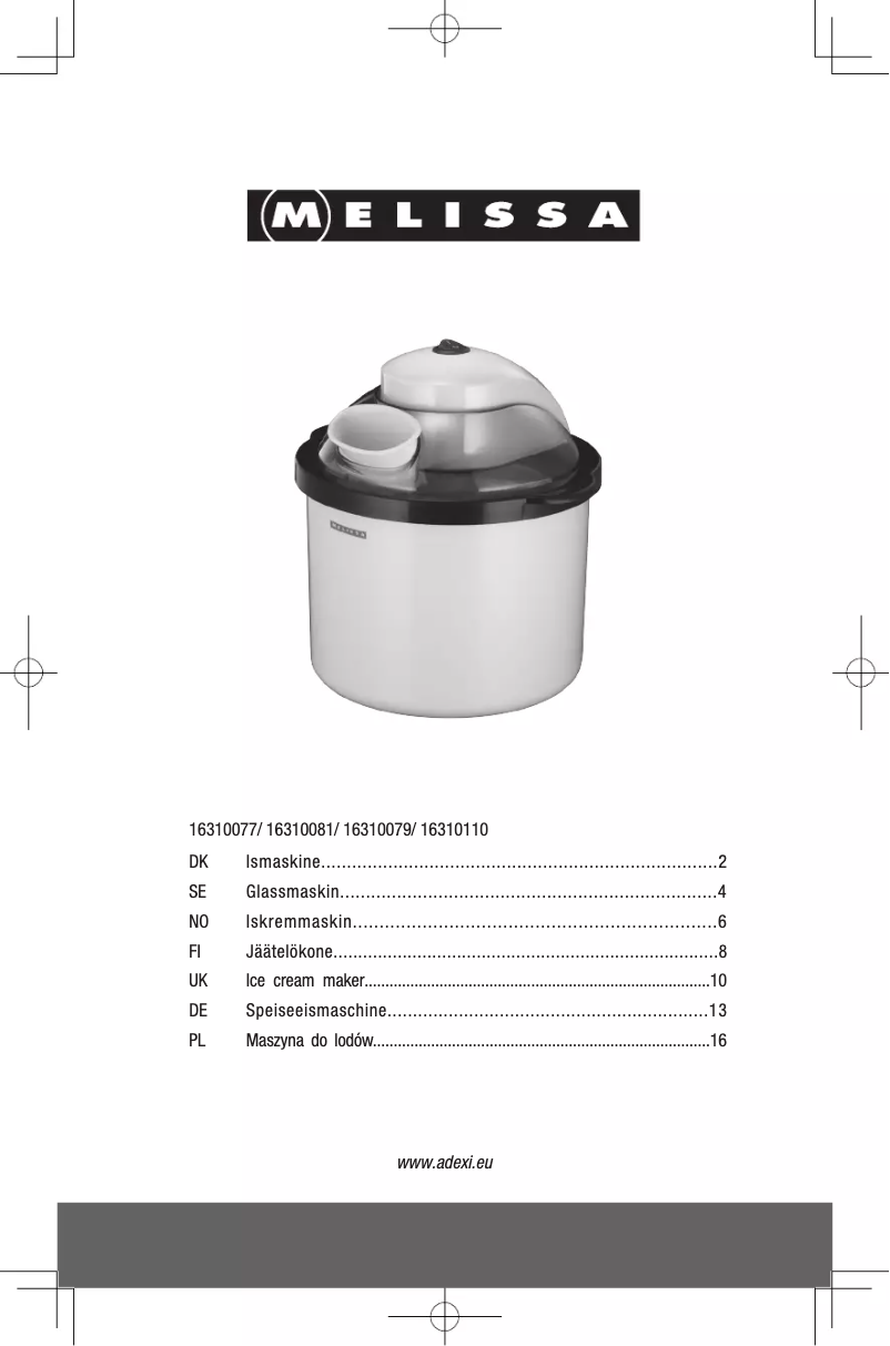 Imagen de la primera página del manual del dispositivo 16310079