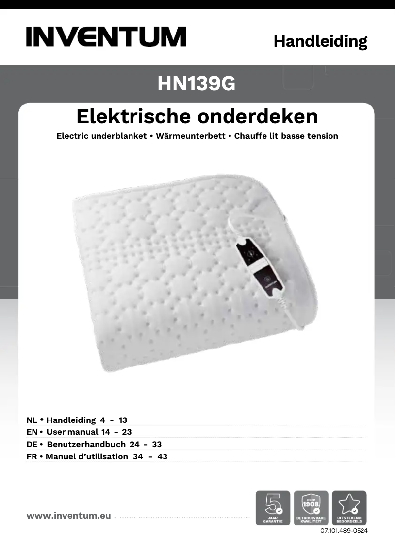 Imagen de la primera página del manual del dispositivo HN139G