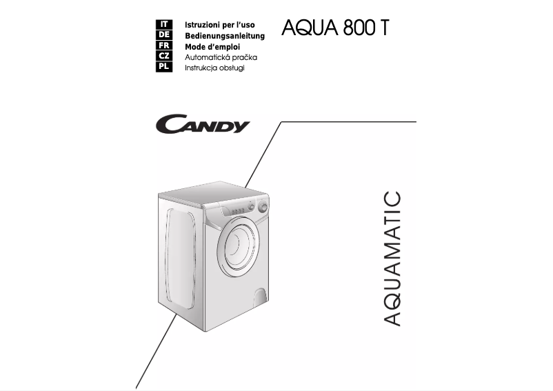 Página 1 del manual Manual de usuario Candy AQUA 800T - 45