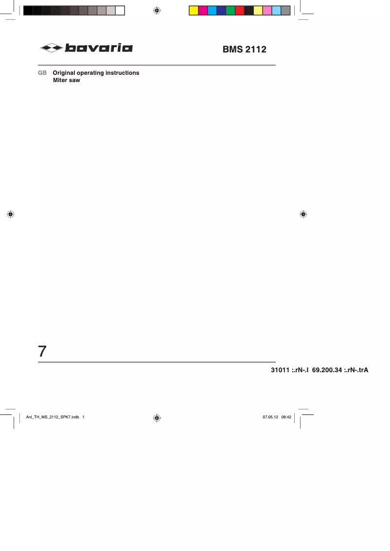 Imagen de la primera página del manual del dispositivo BMS 2112