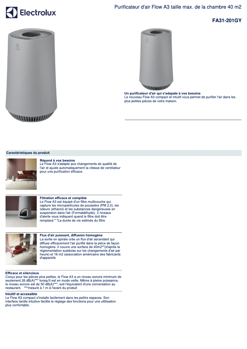 Imagen de la primera página del manual del dispositivo FA31-201GY