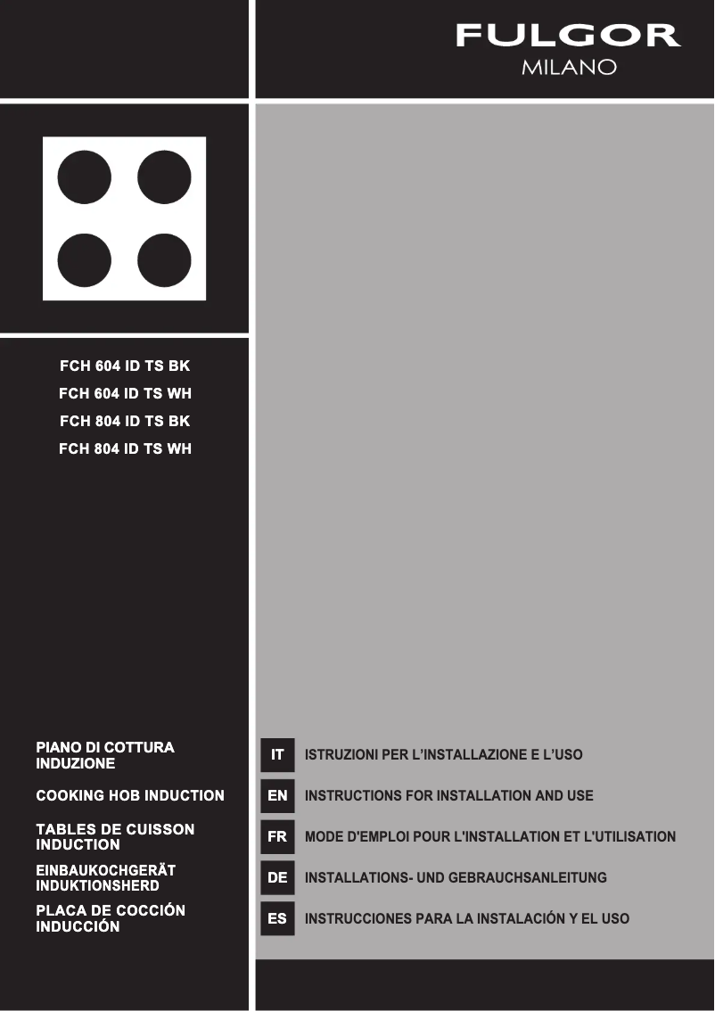 Página nº 1 - Guía de instalación Fulgor Milano FCH 604 ID TS WH