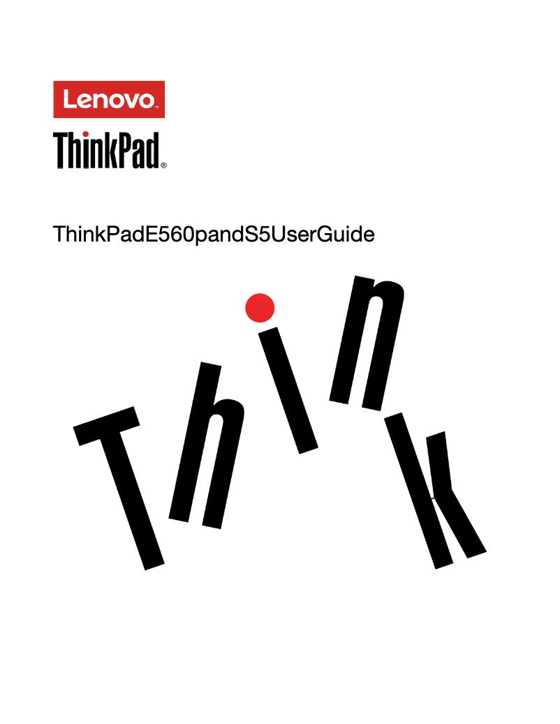 Imagen de la primera página del manual del dispositivo Thinkpad Edge E560P