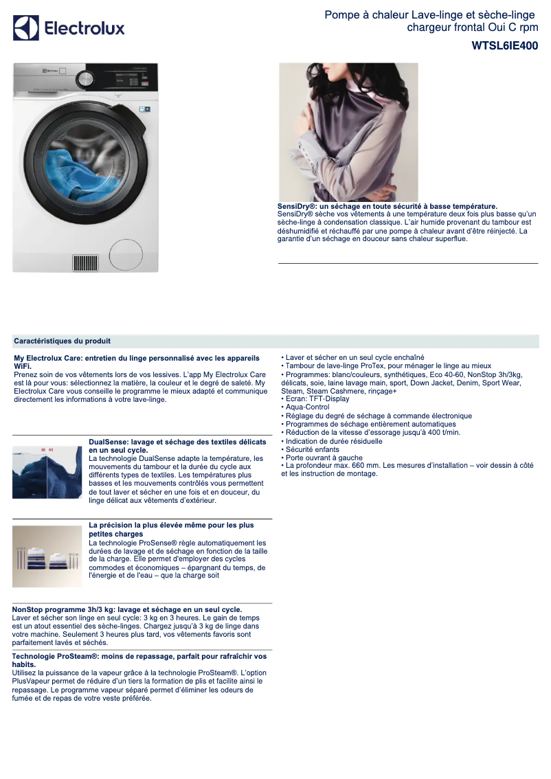 Imagen de la primera página del manual del dispositivo WTSL6IE400