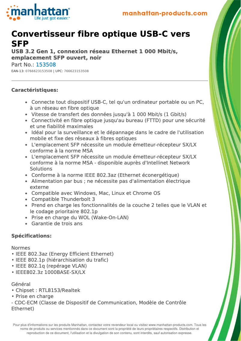 Página nº 1 - Ficha técnica Manhattan 153508