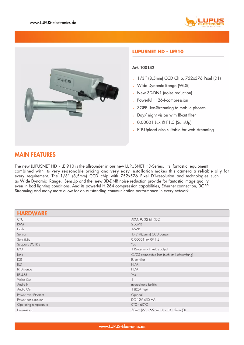 Imagen de la primera página del manual del dispositivo LE910