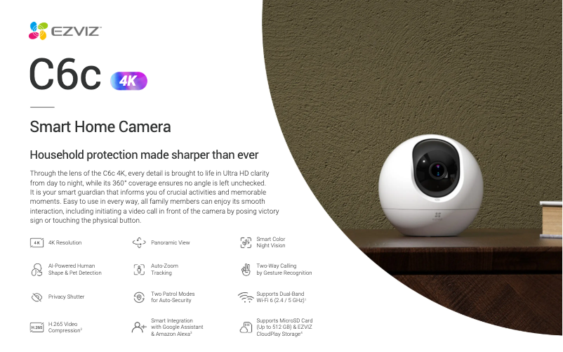 Página nº 1 - Ficha técnica EZVIZ C6C