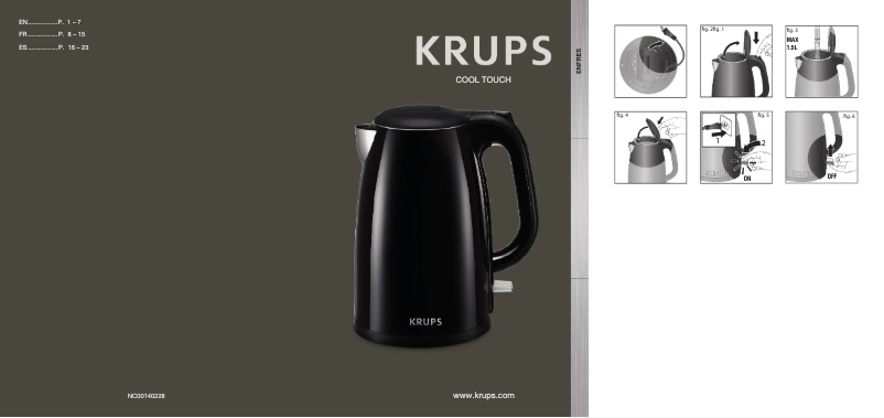 Página 1 del manual Manual de usuario Krups Cool Touch BW2608