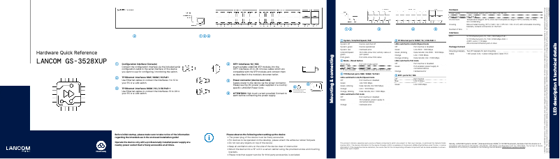 Imagen de la primera página del manual del dispositivo GS-3528XUP