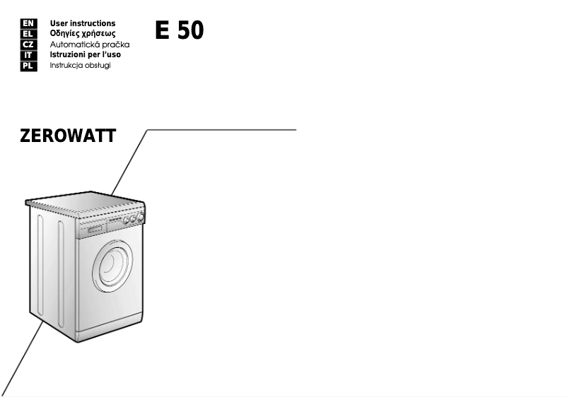Página 1 del manual Manual de usuario Zerowatt E 50