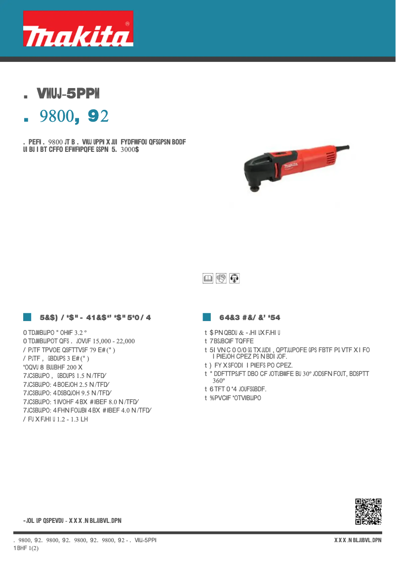 Imagen de la primera página del manual del dispositivo M9800KX2