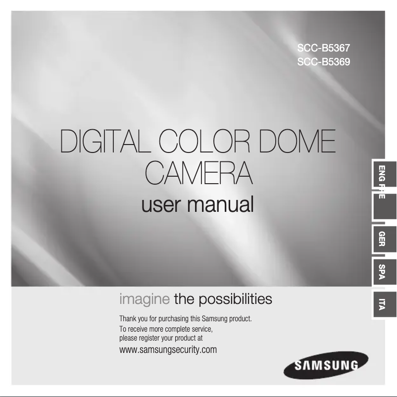 Imagen de la primera página del manual del dispositivo SCC-B5367P