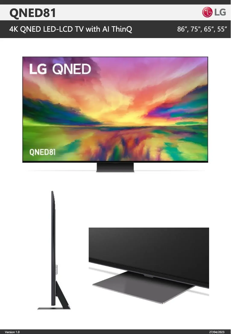 Página 1 del manual Ficha técnica LG 75QNED81SRA