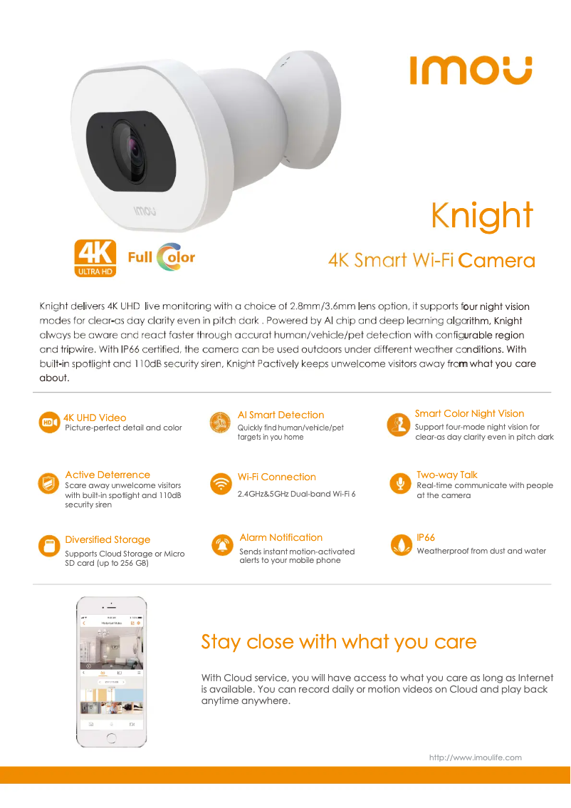 Página nº 1 - Ficha técnica Imou Knight