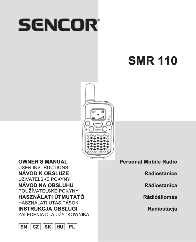 Imagen de la primera página del manual del dispositivo SMR 110