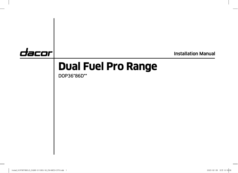 Imagen de la primera página del manual del dispositivo DOP36T86DLS