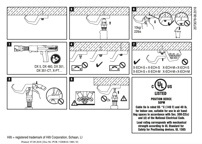 Página 1 del manual Manual de usuario Hilti X-ECH/FR U