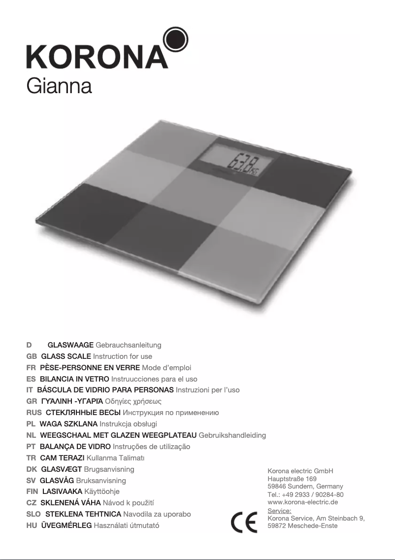 Página 1 del manual Manual de usuario Korona Gianna