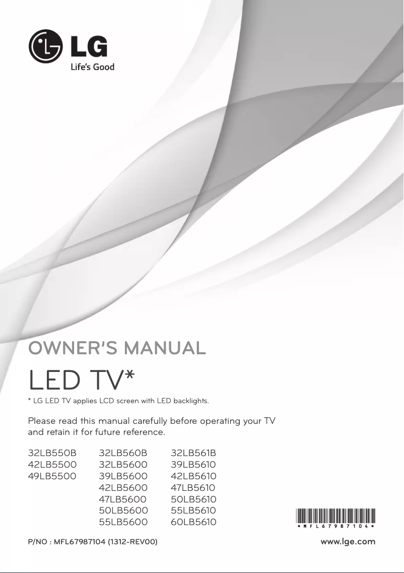 Imagen de la primera página del manual del dispositivo 47LB5600
