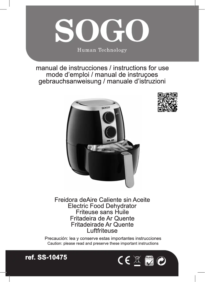 Imagen de la primera página del manual del dispositivo FRE-SS-10475