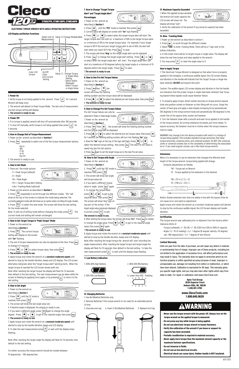 Imagen de la primera página del manual del dispositivo 120XP ETWB27FR