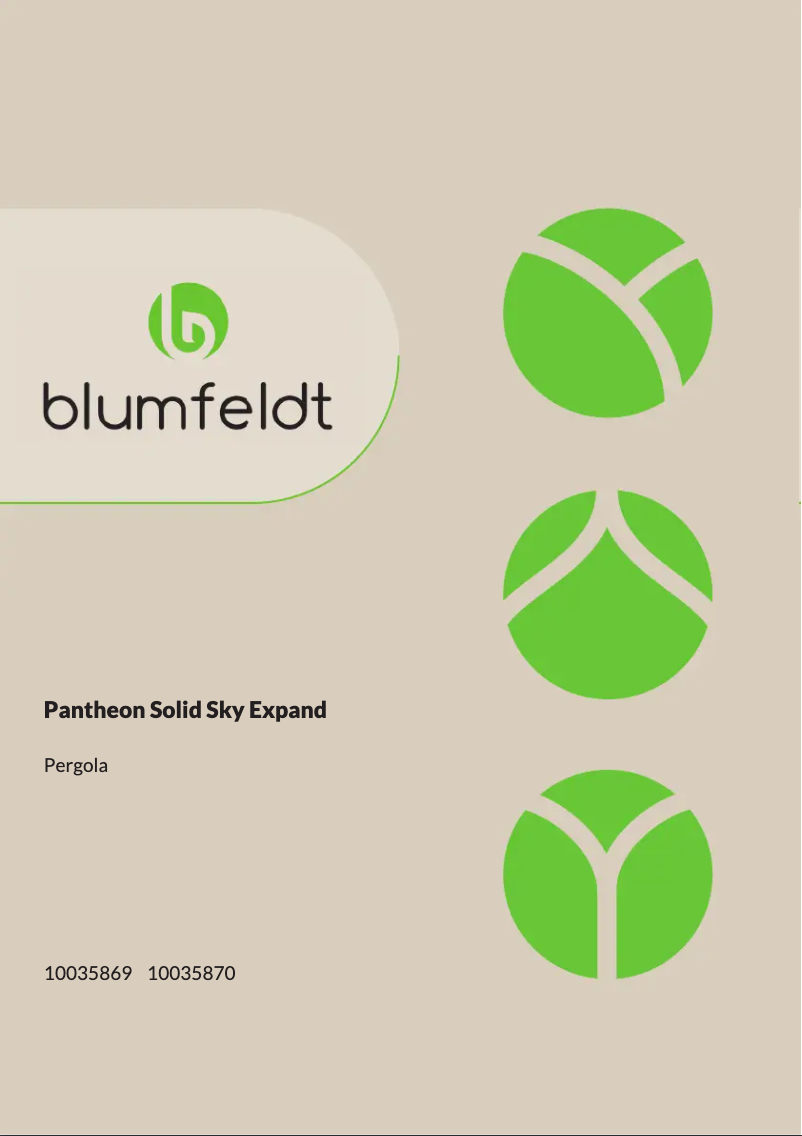 Página 1 del manual Manual de usuario Blumfeldt Pantheon Solid Sky Expand