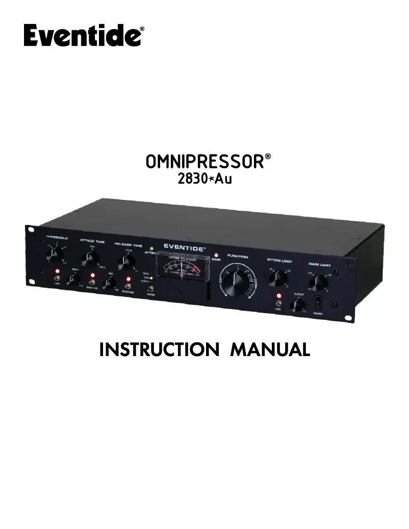 Página 1 del manual Manual de usuario Eventide Omnipressor