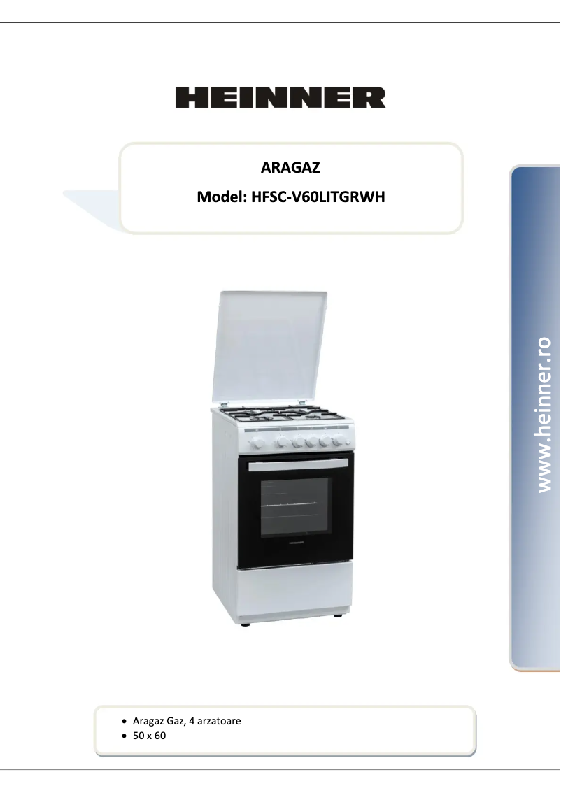 Página 1 del manual Manual de usuario Heinner HFSC-V60LITGRWH