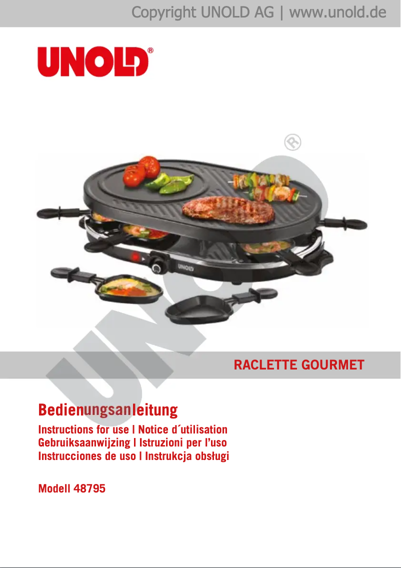 Imagen de la primera página del manual del dispositivo Gourmet 48856