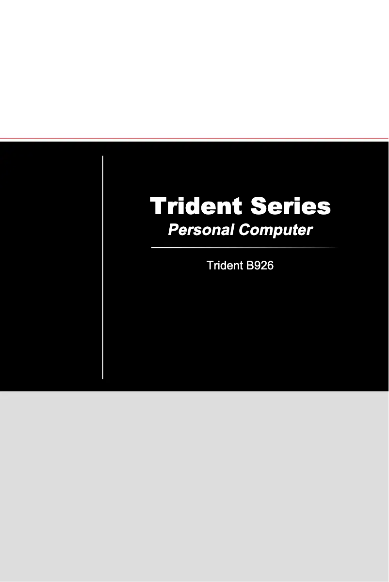 Imagen de la primera página del manual del dispositivo Trident X Plus