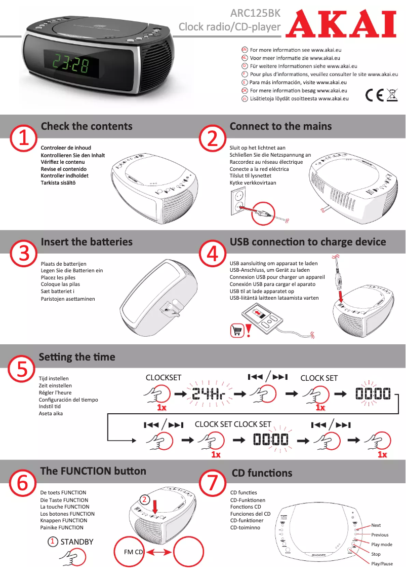 Página nº 1 - Manual de usuario AKAI ARC125