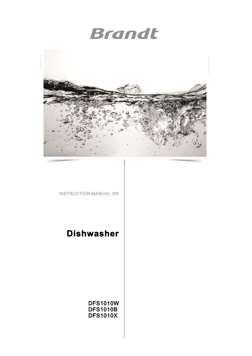 Imagen de la primera página del manual del dispositivo DFS1010W