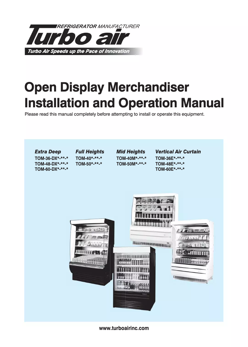 Imagen de la primera página del manual del dispositivo TOM-36-DX