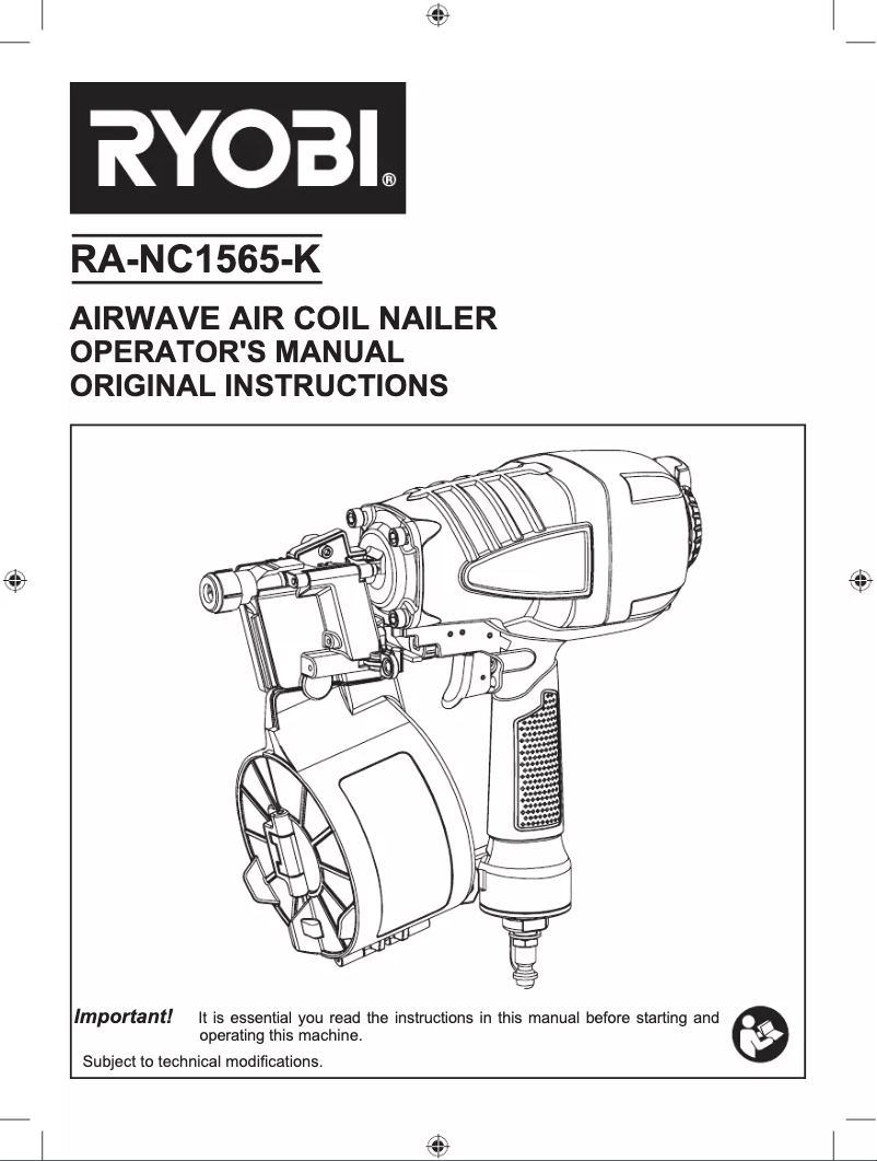 Imagen de la primera página del manual del dispositivo Airwave Coil Nailer