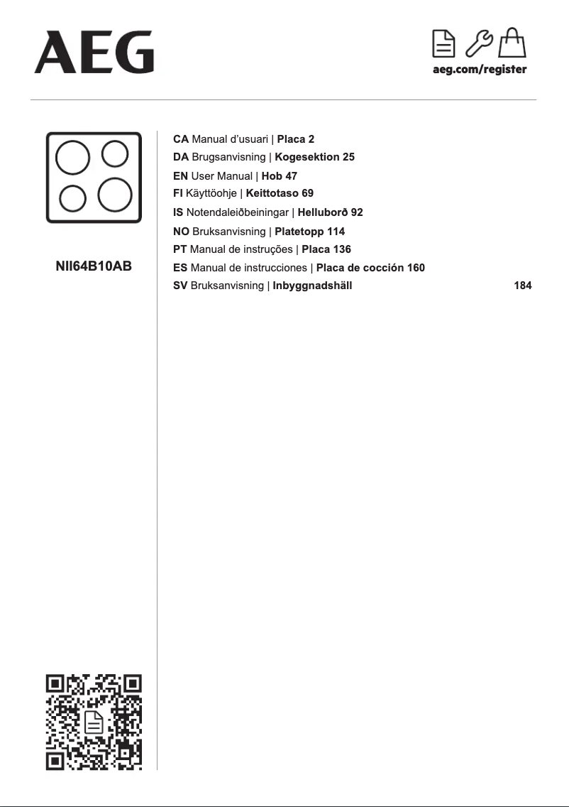Imagen de la primera página del manual del dispositivo NII64B10AB